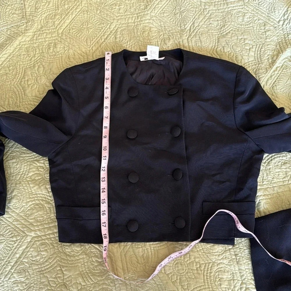 Vintage luxury suit set / tuxedo style George’s Rech strapless dress w/ jacket - Picture 6 of 16